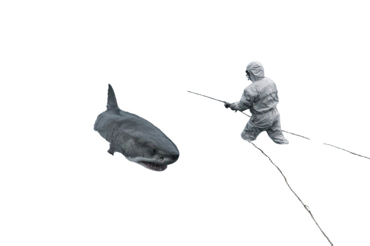 Struggling Fisherman V2 Vinyl Car Decal Sticker – Waterproof & UV-Resistant 2.986666666666667"