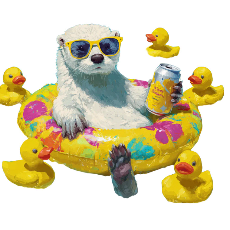 Sunglasses Otter Vinyl Car Decal Sticker – Waterproof & UV-Resistant 3.4133333333333336"