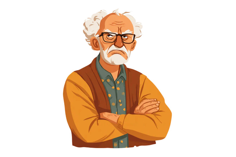 Angry Old Man V12 Vinyl Car Decal Sticker – Waterproof & UV-Resistant 2.986666666666667"