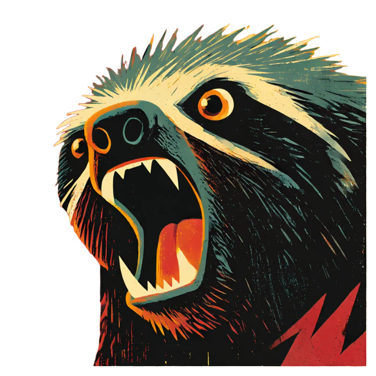 Angry Agitated Sloth Vinyl Car Decal Sticker – Waterproof & UV-Resistant 6.826666666666667"