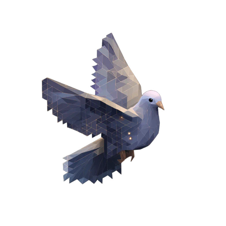Starry Dove Icon Vinyl Car Decal Sticker – Waterproof & UV-Resistant 6.826666666666667"