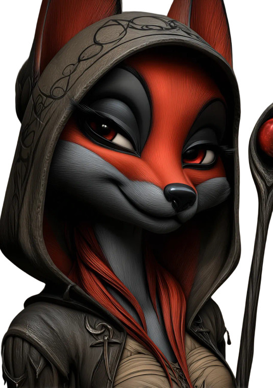 Eldritch Fox God Vinyl Car Decal Sticker – Waterproof & UV-Resistant 4.32"