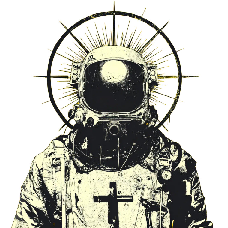Space Christ Vinyl Car Decal Sticker – Waterproof & UV-Resistant 6.826666666666667"