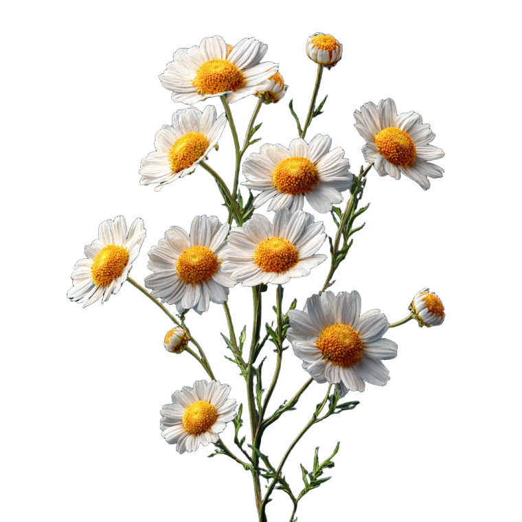 Chamomile Botanical Photo Vinyl Car Decal Sticker – Waterproof & UV-Resistant 3.4133333333333336"