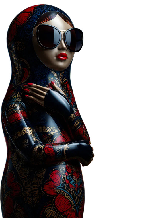 Cyberpunk Matryoshka Doll Vinyl Car Decal Sticker – Waterproof & UV-Resistant 8.213333333333333"