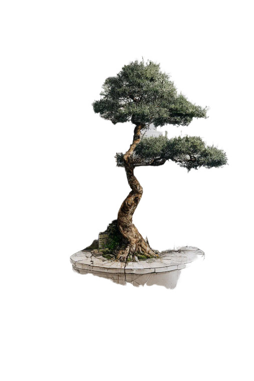 Ancient Bonsai Abode Vinyl Car Decal Sticker – Waterproof & UV-Resistant 4.4