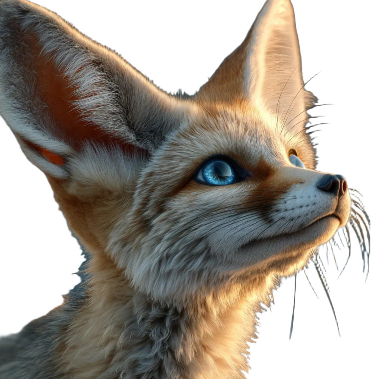 Fennec Fox Eyes Vinyl Car Decal Sticker – Waterproof & UV-Resistant 3.4133333333333336"