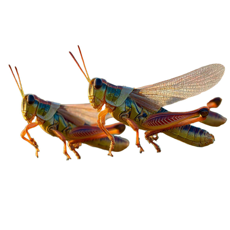 Leaping Grasshoppers Vinyl Car Decal Sticker – Waterproof & UV-Resistant 6.826666666666667"