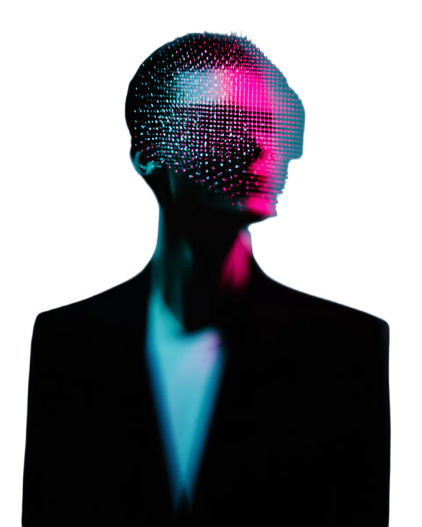 Futuristic Masked Model Vinyl Car Decal Sticker – Waterproof & UV-Resistant 4.0"