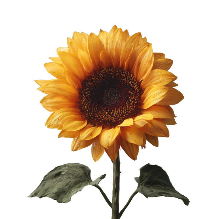 Hyper Realistic Sunflower Vinyl Car Decal Sticker – Waterproof & UV-Resistant 3.4133333333333336"