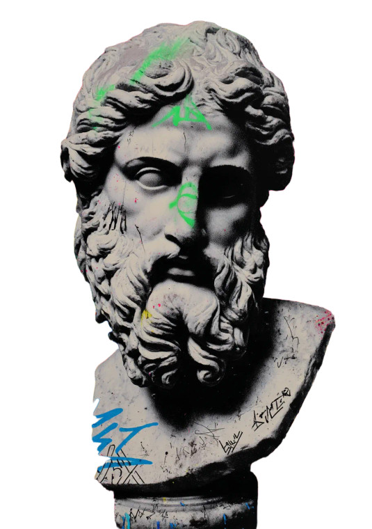 Graffiti Greek God Vinyl Car Decal Sticker – Waterproof & UV-Resistant 4.32"