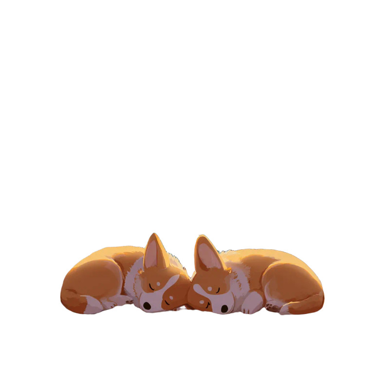 Napping Corgis Vinyl Car Decal Sticker – Waterproof & UV-Resistant 6.826666666666667"