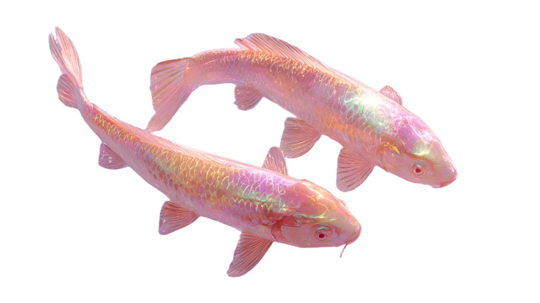 Iridescent Koi Fish Vinyl Car Decal Sticker – Waterproof & UV-Resistant 2.72"