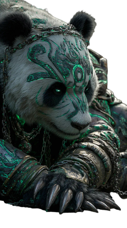 Panda Warrior V9 Vinyl Car Decal Sticker – Waterproof & UV-Resistant 4.8533333333333335"