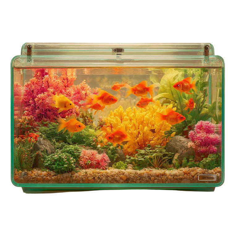 Transparent Fish Tank Vinyl Car Decal Sticker – Waterproof & UV-Resistant 3.4133333333333336"