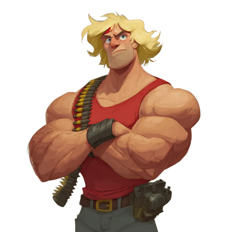 Blonde Rambo Vinyl Car Decal Sticker – Waterproof & UV-Resistant 3.4133333333333336"