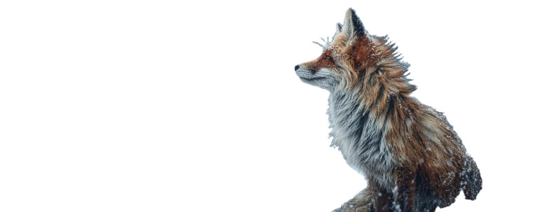 Fox In Snow V2 Vinyl Car Decal Sticker – Waterproof & UV-Resistant 2.293333333333333