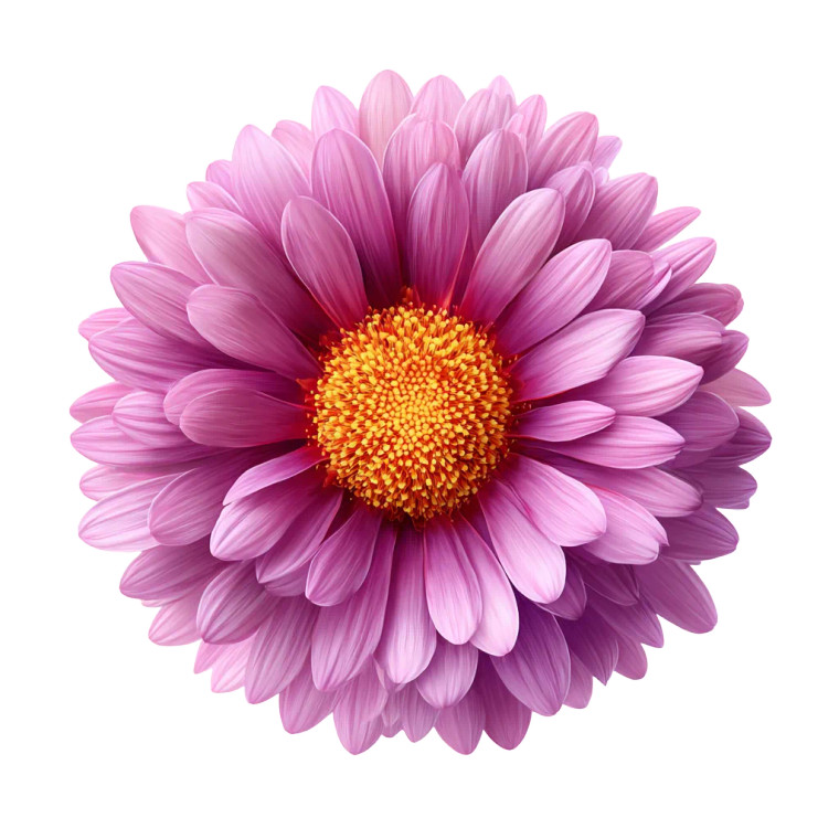 Aster Flower Vinyl Car Decal Sticker – Waterproof & UV-Resistant 3.4133333333333336"