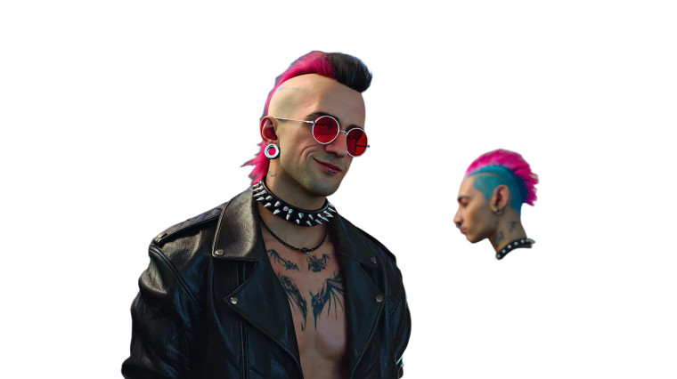 Punk Rock Character V2 Vinyl Car Decal Sticker – Waterproof & UV-Resistant 2.72"