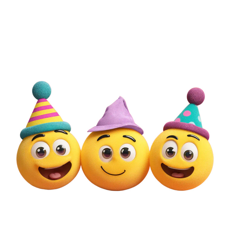 Birthday Emojis Design Vinyl Car Decal Sticker – Waterproof & UV-Resistant 6.826666666666667"