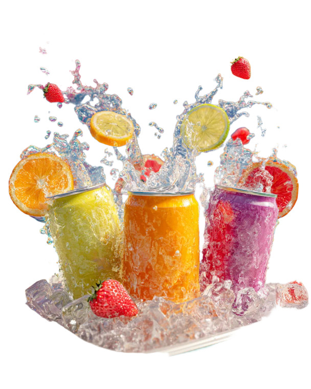 Colorful Juice Cans Vinyl Car Decal Sticker – Waterproof & UV-Resistant 4.0"