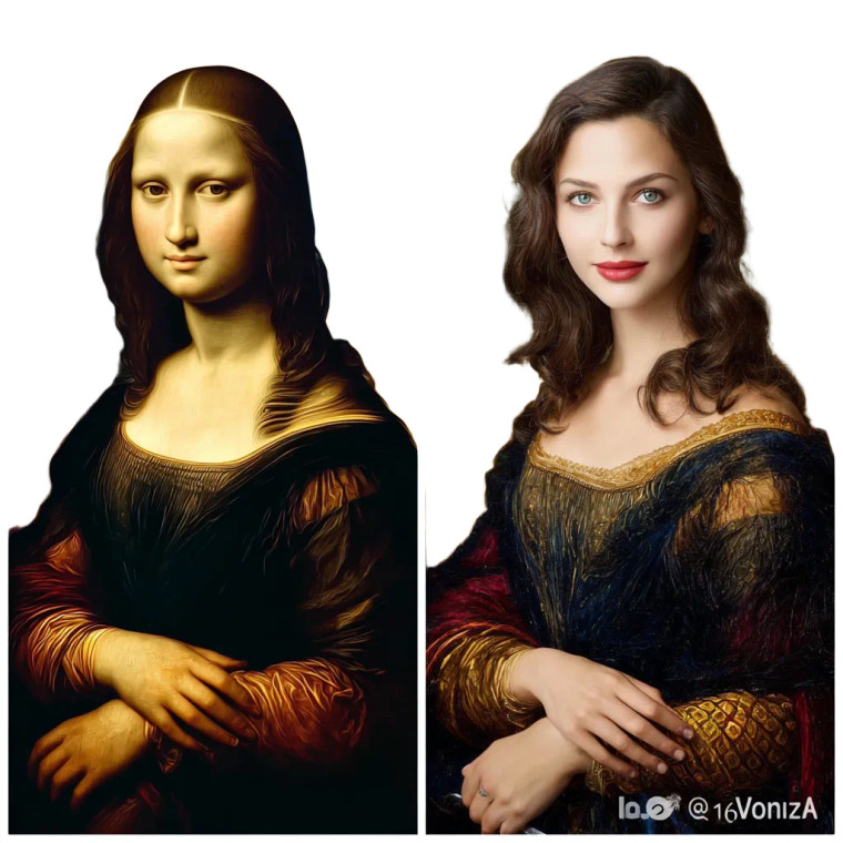 Modern Mona Lisa V10 Vinyl Car Decal Sticker – Waterproof & UV-Resistant 6.826666666666667"