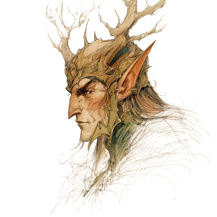 Wood Elf King Vinyl Car Decal Sticker – Waterproof & UV-Resistant 3.4133333333333336"