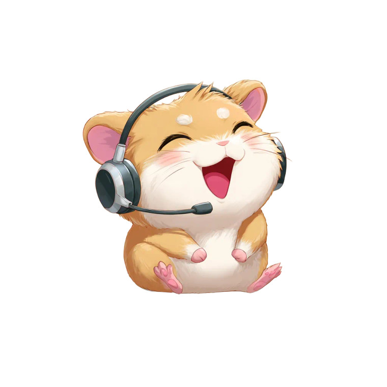 Chibi Hamster Vinyl Car Decal Sticker – Waterproof & UV-Resistant 3.4133333333333336"