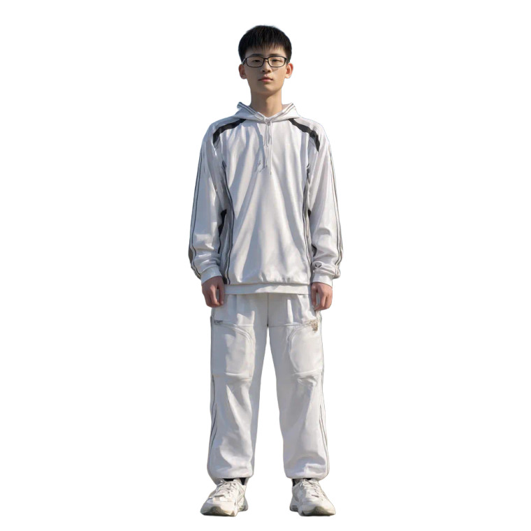 Chinese Student Uniform Vinyl Car Decal Sticker – Waterproof & UV-Resistant 3.4133333333333336"