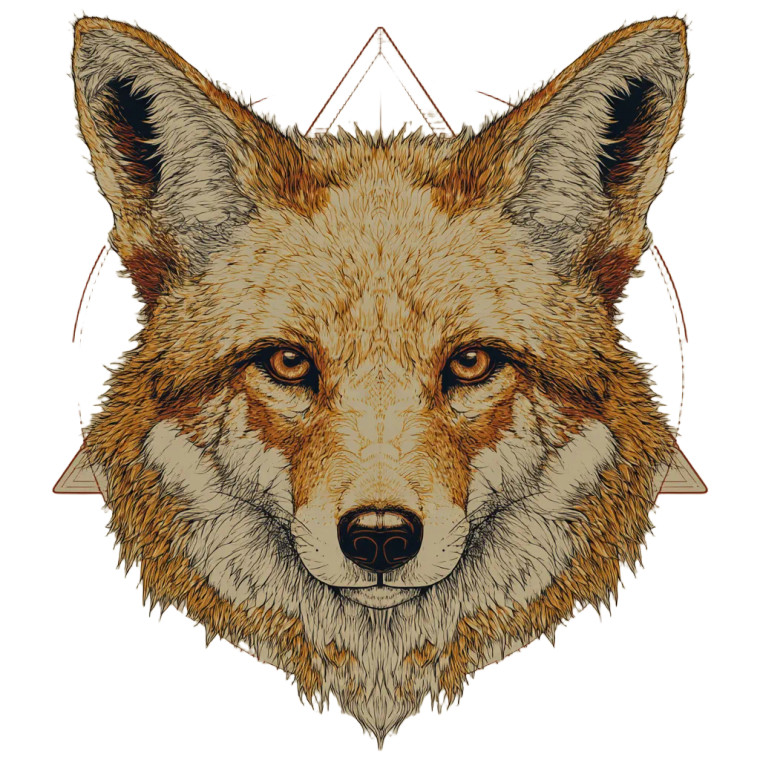Coyote Symbol Vinyl Car Decal Sticker – Waterproof & UV-Resistant 3.4133333333333336"