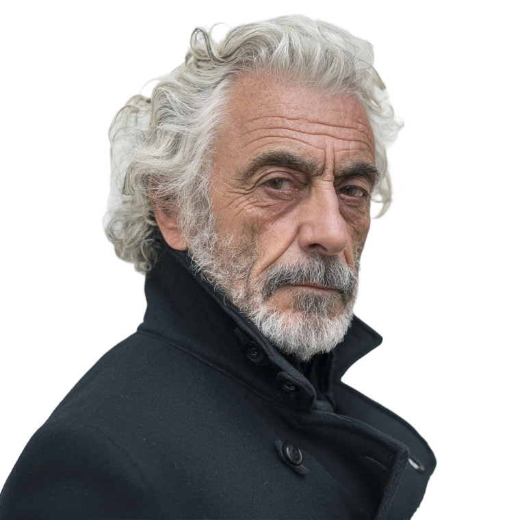 Silver-Haired Man V4 Vinyl Car Decal Sticker – Waterproof & UV-Resistant 3.4133333333333336"