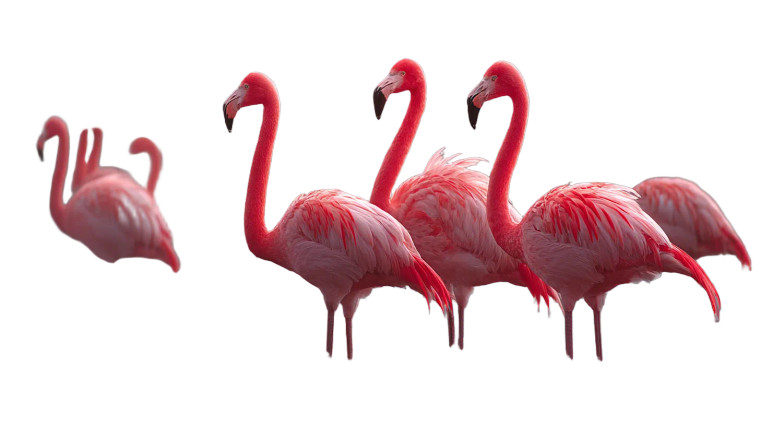 Group Of Flamingos Vinyl Car Decal Sticker – Waterproof & UV-Resistant 5.4