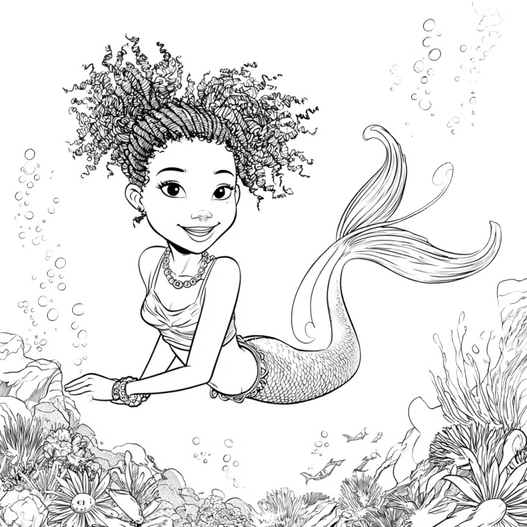 Mermaid Line Drawing Vinyl Car Decal Sticker – Waterproof & UV-Resistant 6.826666666666667"