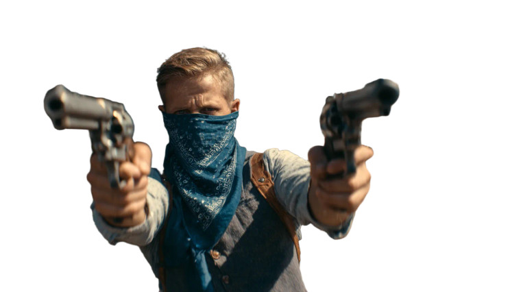 Wild West Cowboy V4 Vinyl Car Decal Sticker – Waterproof & UV-Resistant 2.72"