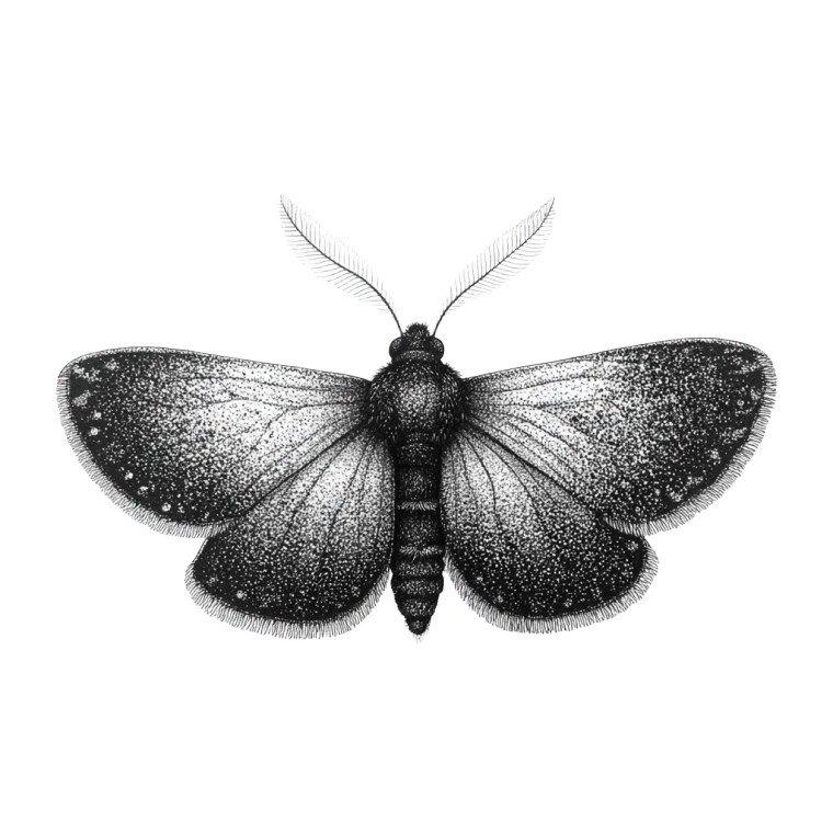 Dark Feminine Moth Vinyl Car Decal Sticker – Waterproof & UV-Resistant 6.826666666666667"