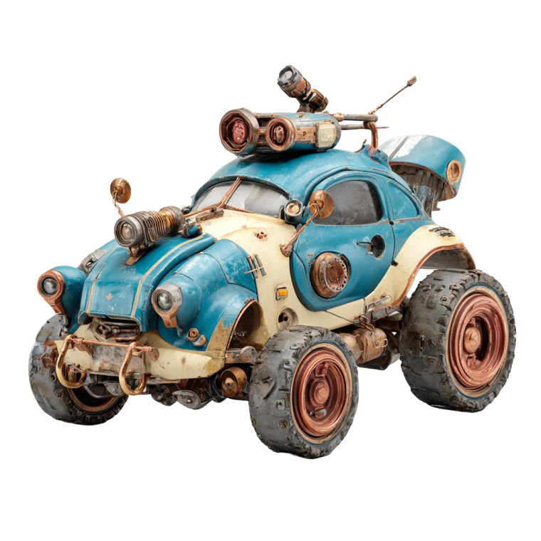 Apocalyptic Toy Car Vinyl Car Decal Sticker – Waterproof & UV-Resistant 3.4133333333333336"