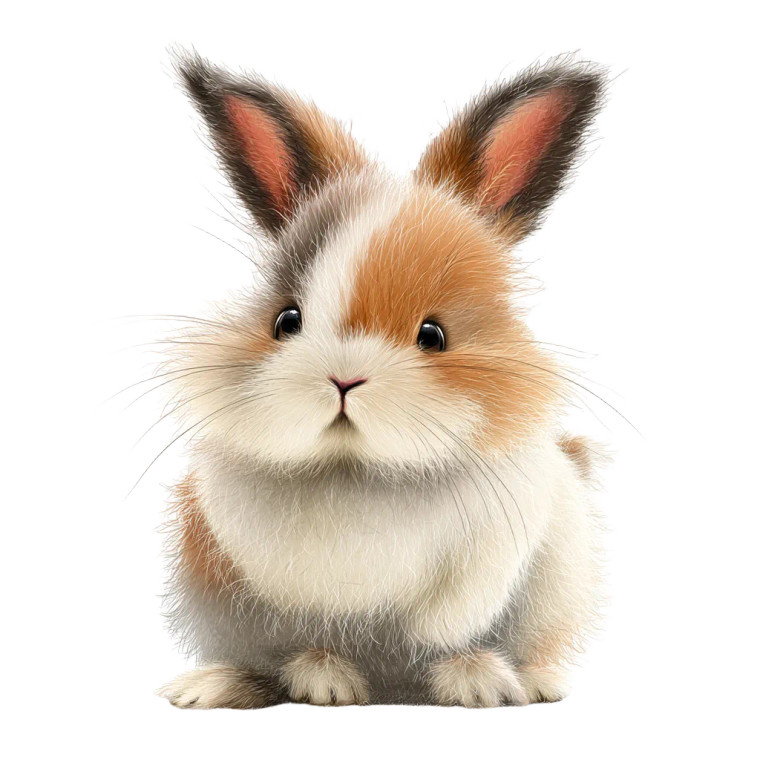 Fluffy Baby Rabbit Vinyl Car Decal Sticker – Waterproof & UV-Resistant 3.4133333333333336"