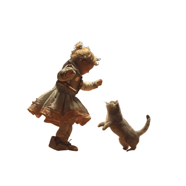 Baby Dancing Cat Vinyl Car Decal Sticker – Waterproof & UV-Resistant 3.4133333333333336"