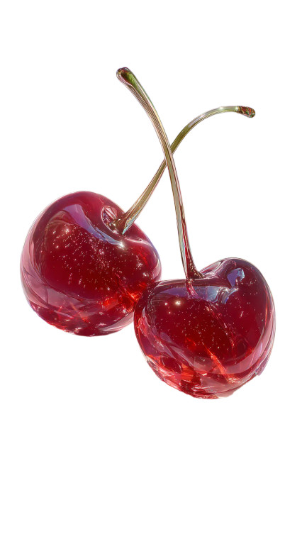Crystal Cherries Plate Vinyl Car Decal Sticker – Waterproof & UV-Resistant 4.8533333333333335"