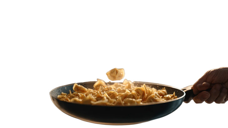 Hand Holding Pan Vinyl Car Decal Sticker – Waterproof & UV-Resistant 2.72"