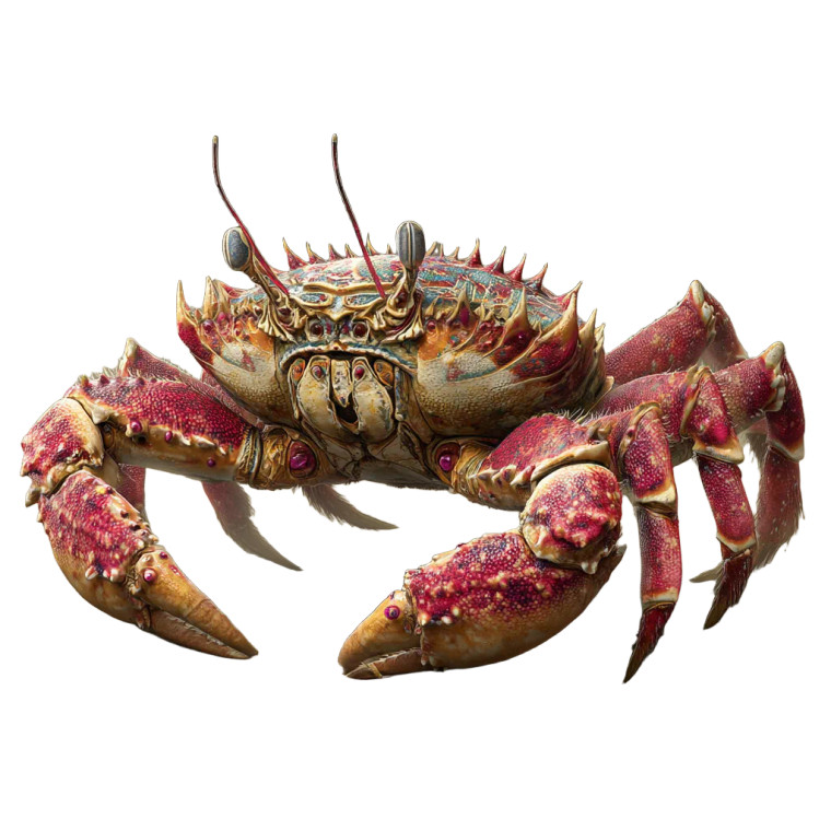 Fantasy Crab Monster Vinyl Car Decal Sticker – Waterproof & UV-Resistant 3.4133333333333336"