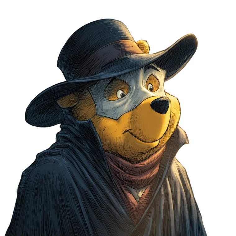 Pooh As Phantom Vinyl Car Decal Sticker – Waterproof & UV-Resistant 3.4133333333333336"