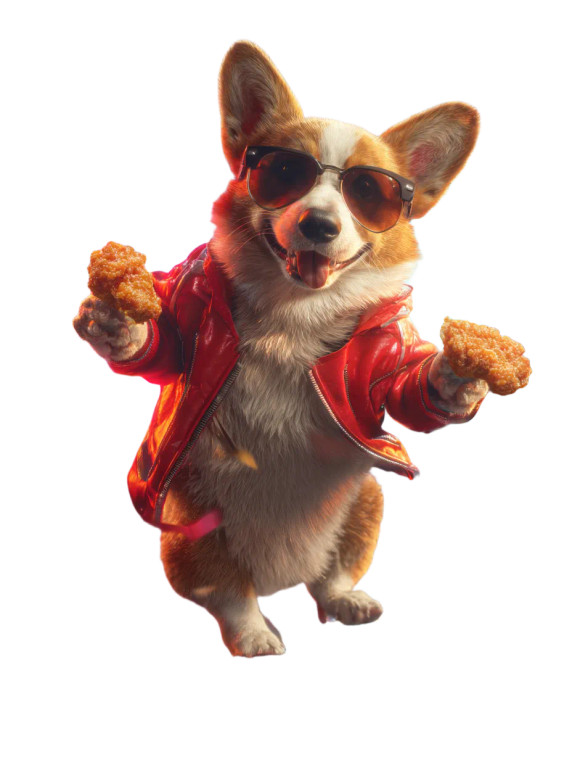 Dancing Corgi Party Vinyl Car Decal Sticker – Waterproof & UV-Resistant 8.213333333333333"