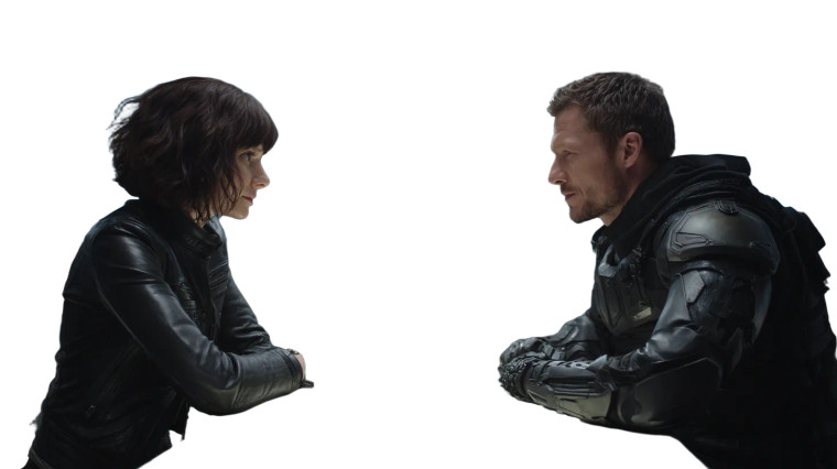 Futuristic Tense Meeting Vinyl Car Decal Sticker – Waterproof & UV-Resistant 2.72"