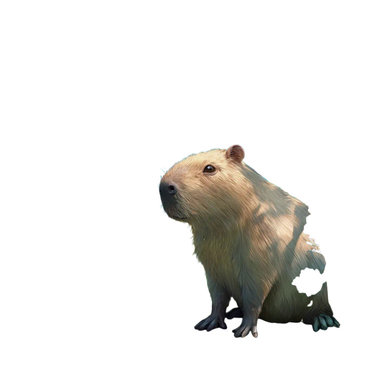 Relaxed Capybara V2 Vinyl Car Decal Sticker – Waterproof & UV-Resistant 3.4133333333333336"