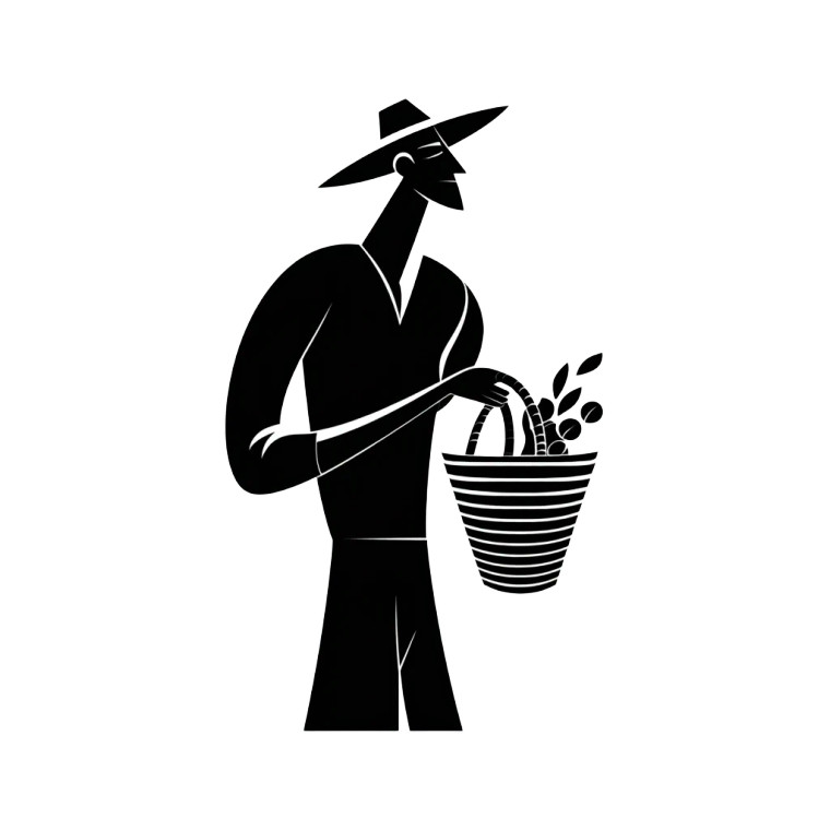 Elegant Winemaker Illustration Vinyl Car Decal Sticker – Waterproof & UV-Resistant 6.826666666666667"