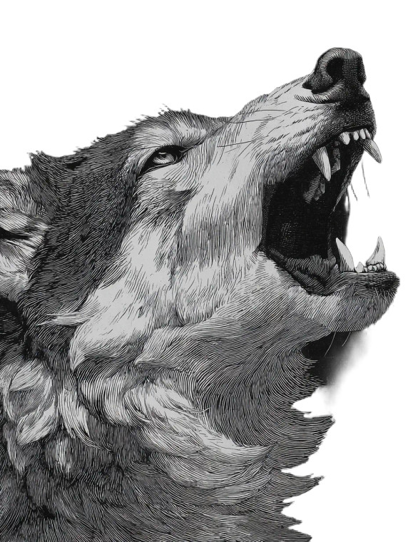 Snarling Wolf Portrait V7 Vinyl Car Decal Sticker – Waterproof & UV-Resistant 4.1066666666666665"