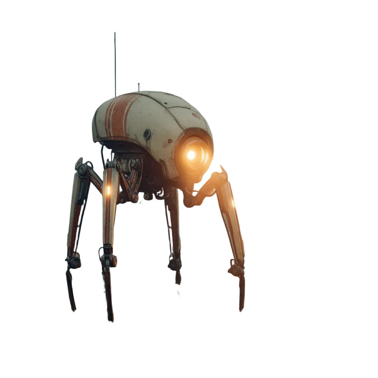 Robotic Alien Probe Vinyl Car Decal Sticker – Waterproof & UV-Resistant 3.4133333333333336"