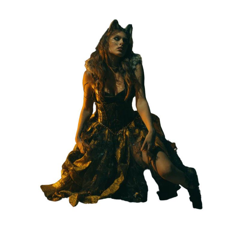 Werewolf Woman Dancing Vinyl Car Decal Sticker – Waterproof & UV-Resistant 6.826666666666667"