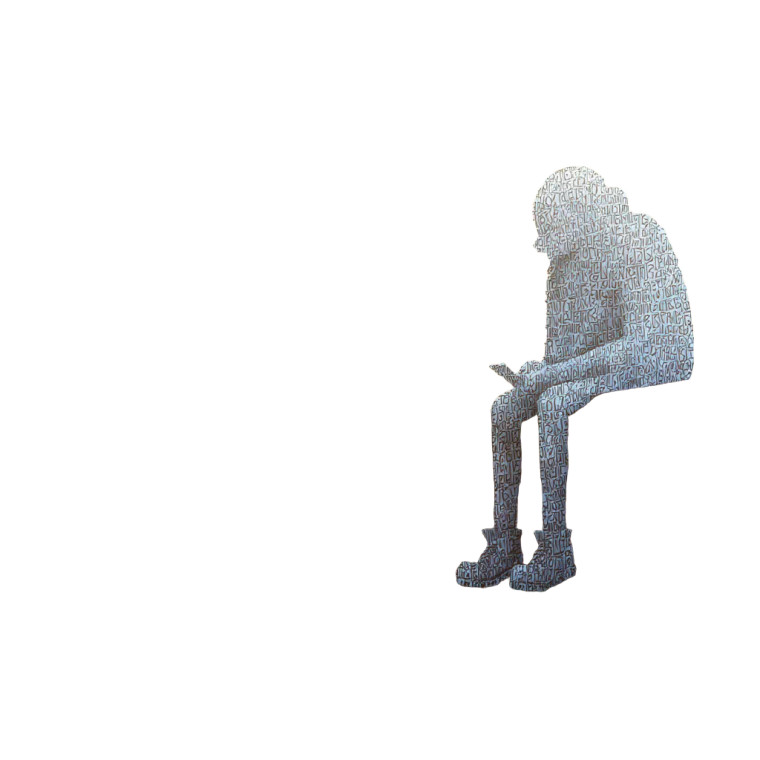 Sad Cloud Figure Vinyl Car Decal Sticker – Waterproof & UV-Resistant 6.826666666666667"